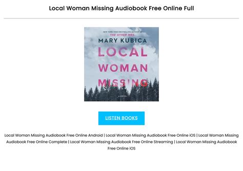 Local Woman Missing Audiobook Free Online Full by QuianaLaura - Issuu