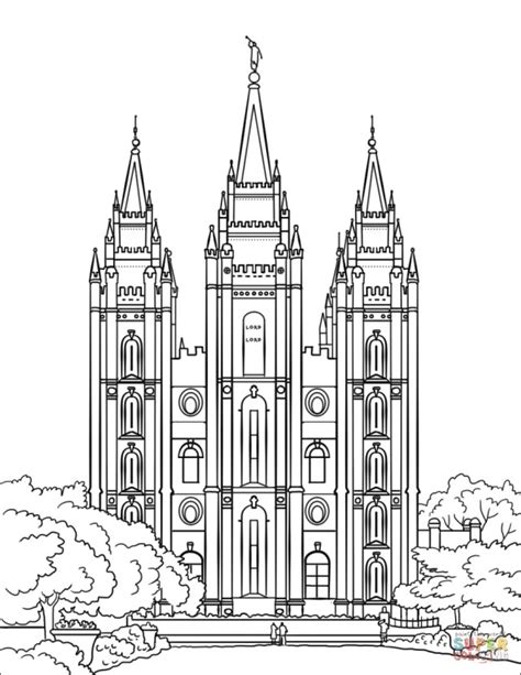 Wonderful Image of Temple Coloring Page - birijus.com