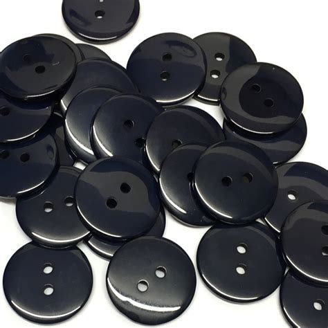 20 Navy Blue Buttons Navy Resin Buttons 23mm Navy Buttons - Etsy