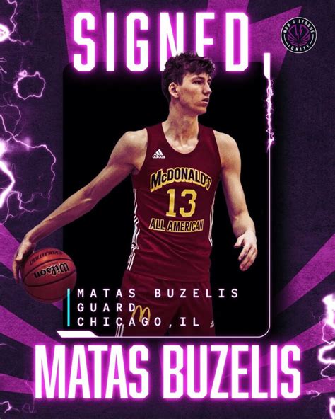 Matas Buzelis, projected No. 1 pick in 2024, signs with G League Ignite ...