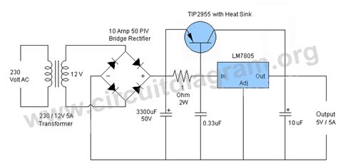 5V 5A Power Supply Circuit | Circuit Diagram