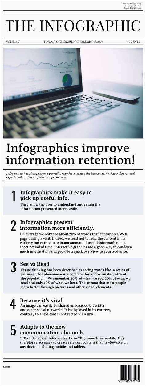 Newspaper Infographic Template - Venngage