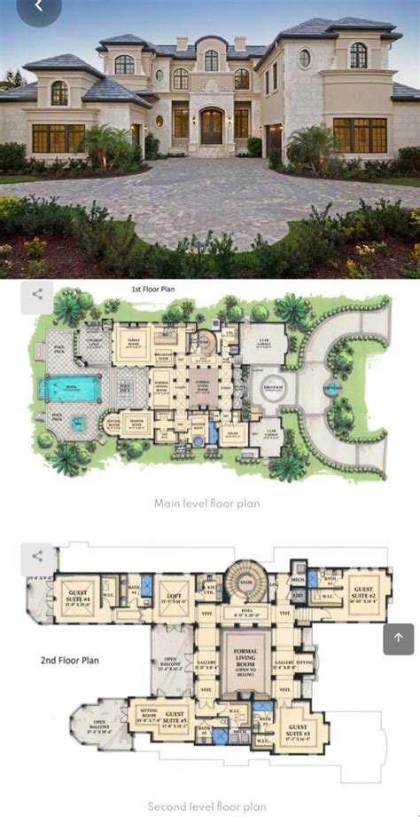 Floor plan of mini mansion for building – Artofit