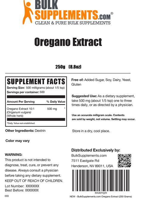 Origanum vulgare Extract | Oregano Extract Powder