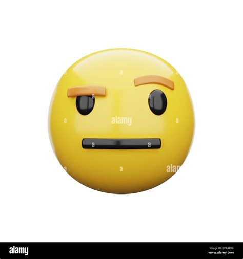 3d emoji Face with Raised Eyebrow Stock Photo - Alamy