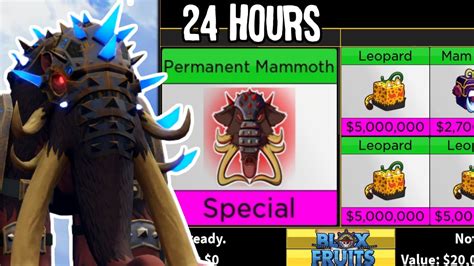 Trading PERMANENT MAMMOTH for 24 Hours in Blox Fruits - YouTube