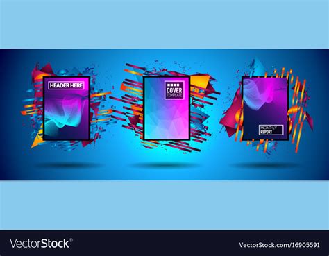 Futuristic frame art design with abstract shapes Vector Image