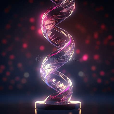 Gold 3d Dna Structure on a White Background Stock Illustration - Illustration of generations ...