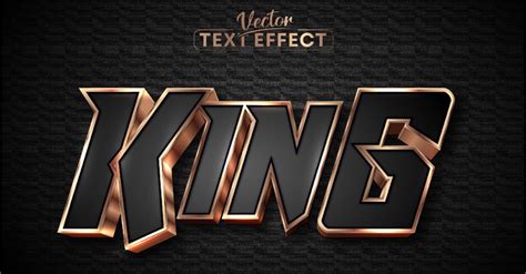 King - Dark Golden Style, Editable Text Effect, Font Style, Graphics Illustration