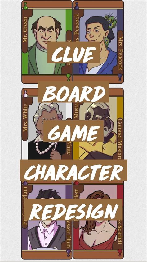 CLUE Board game Character Redesign