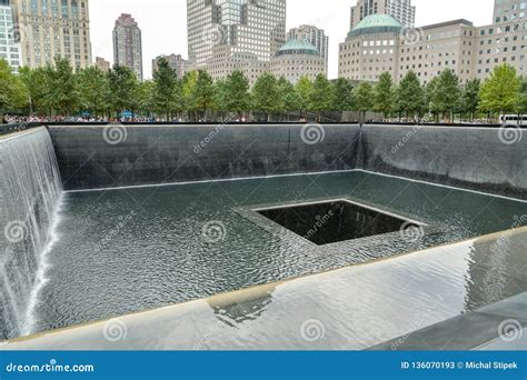 Memorial Pools Panorama At National 9/11 Memorial Editorial Photo ...