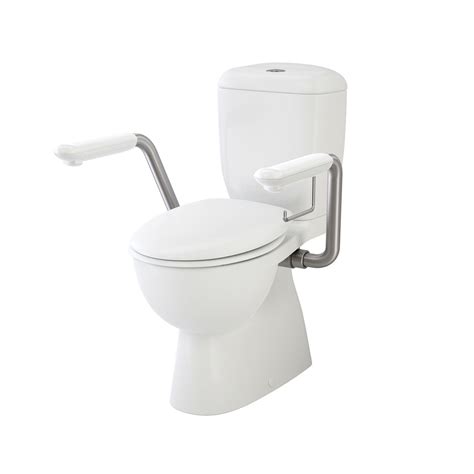 Caroma WELS 4 Star, 4.5L/Min Caravelle Easy Height CC Toilet Suite with Armrests - Bunnings ...