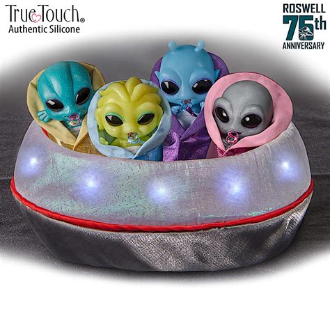 Out-of-This-World Alien Authentic Silicone Baby Doll Collection With Custom Blankets & Removable ...