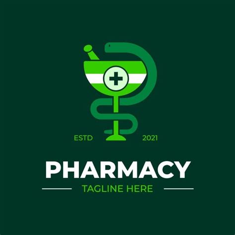 Personalize this Hand-drawn Green Pharmacy Logo design for free