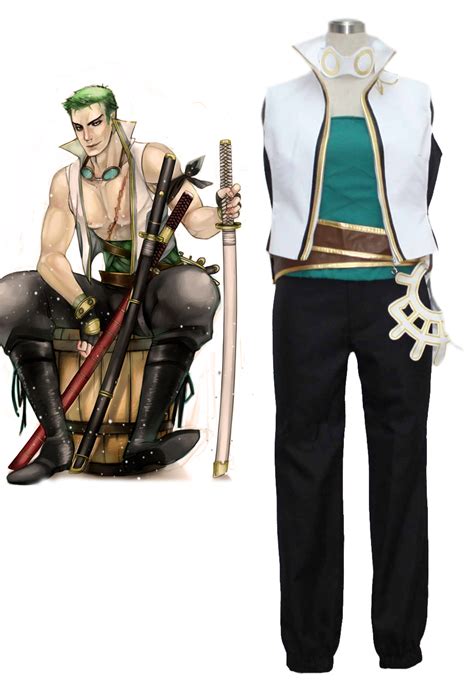 One Piece Roronoa Zoro Sword Master Cosplay Costume | cosercosplay.com