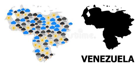 Climate Pattern Map of Venezuela Stock Illustration - Illustration of ...