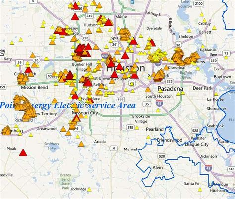 Check for power outages in the Houston area