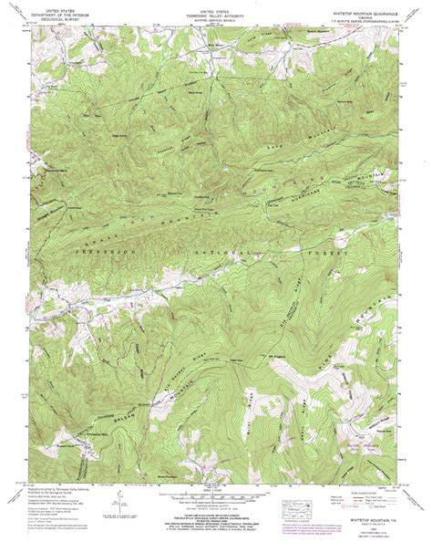 Whitetop Mountain topographic map 1:24,000 scale, Virginia