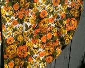Items similar to 70" Round Vintage Fall Floral Tablecloth on Etsy