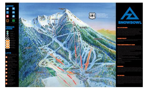 Arizona Snowbowl Trail map - Freeride