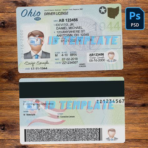 Ohio Driving license PSD Template New | Driving license Template