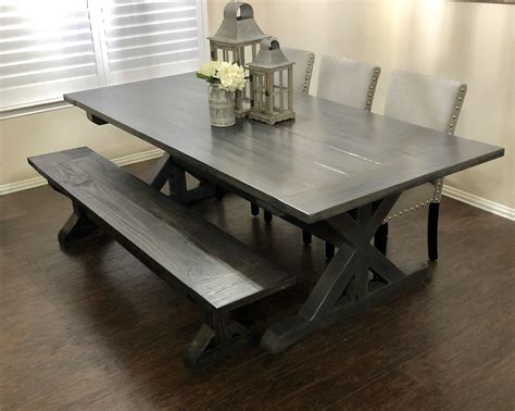 Grey Farmhouse Table