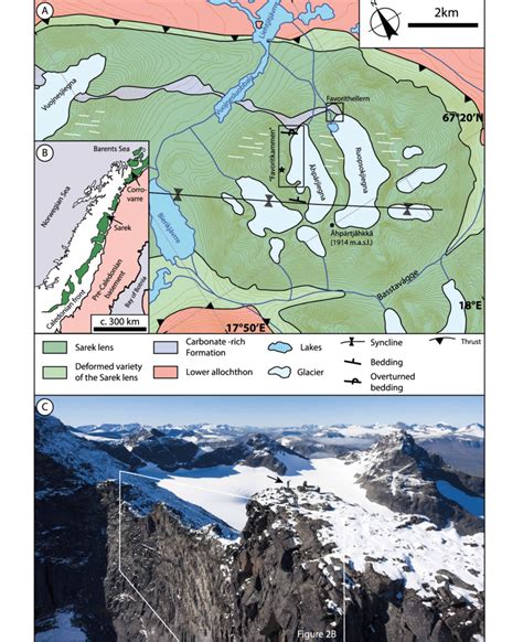 A) Generalized geological map of Sarek after Svenningsen (1995). Field ...