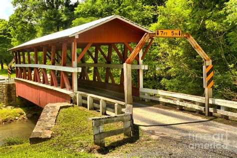 Bedford King Post Covered Bridge Photograph by Adam Jewell - Fine Art America