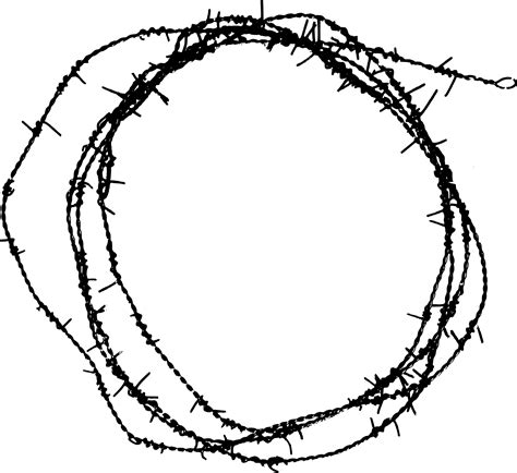 7 Circle Barbed Wire Frame (PNG Transparent) | OnlyGFX.com