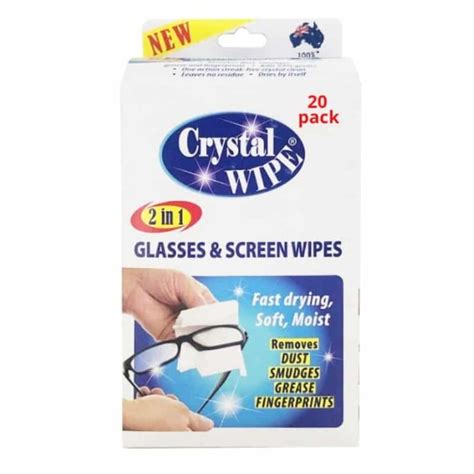 Crystal Wipe Glasses & Screen Wipes 20 Pack – Discount Chemist