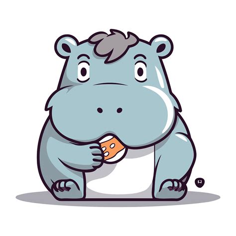 Hippopotamus Cartoon Mascot Character Vector Illustration. 33321605 ...