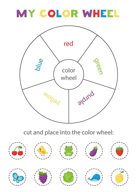 My color wheel. Educational game for learning primary colors. 2069441 Vector Art at Vecteezy