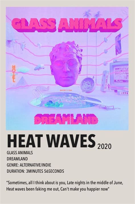 heat waves by glass animals | Music poster ideas, Music poster design, Minimalist music