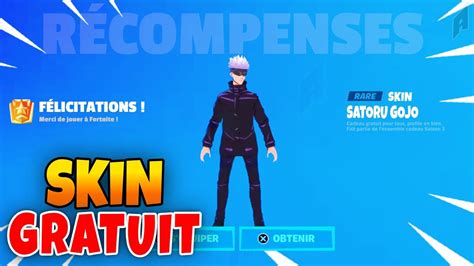 Nouveau SKIN Satoru Gojo Gratuit Fortnite Saison 3 - Skin Jujutsu Kaisen - YouTube