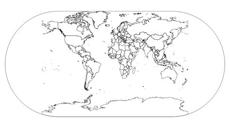 4 Best Images of Simple World Map Printable - Simple World Map with Countries Labeled, Black and ...