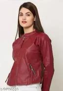 CARZY International Leather Jacket for Woman’s (Black)