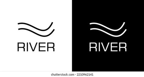 River Logo Black White Stock Vector (Royalty Free) 2210962141 ...