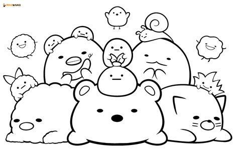 Sumikko Gurashi coloring pages - AniYuki - Anime Portal