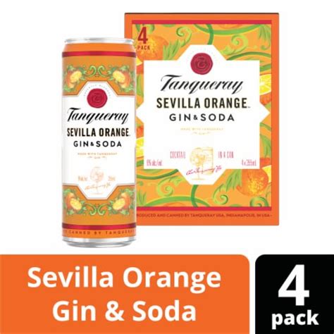 Tanqueray Sevilla Orange Gin & Soda, 4 cans / 355 mL - Kroger