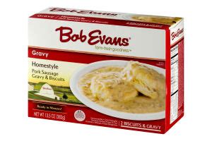 Bob Evans Gravy Homestyle Pork Sausage Gravy & Biscuits - 2 CT Bob Evans(75900013511): customers ...