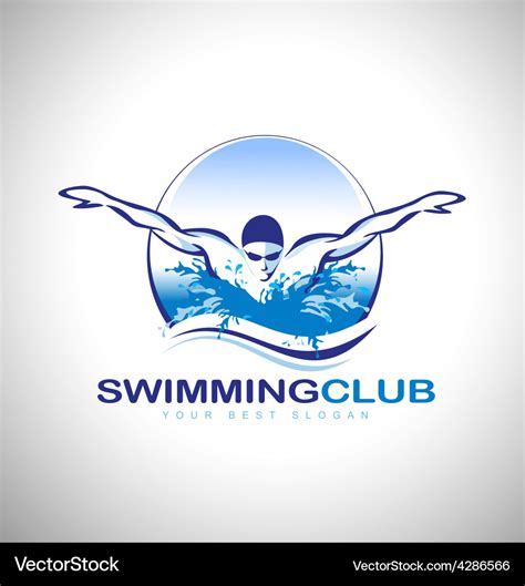 Swimming design logo Royalty Free Vector Image