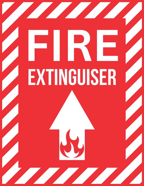 Fire Extinguisher Up Arrow Sign: Printable Templates (Free PDF Downloads)