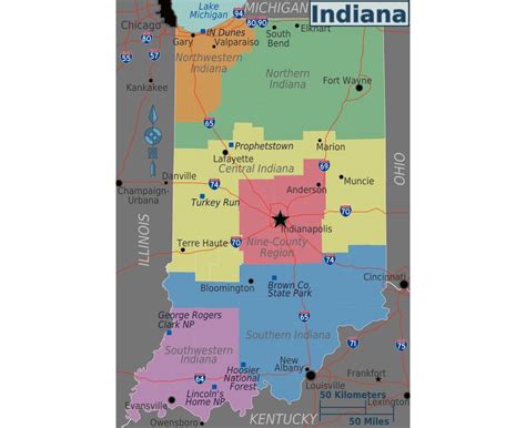 Indiana State Parks Map