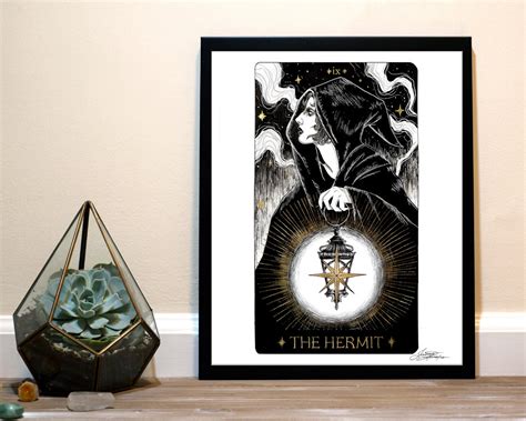 The Hermit Tarot Card Art Print - Etsy