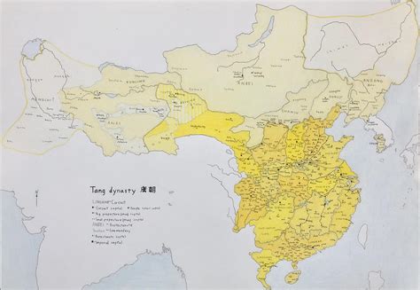 Map of Tang dynasty China handdrawn by me : r/MapPorn