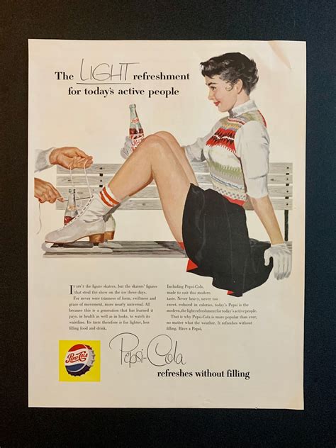 Vintage Pepsi Cola Ads Several Styles 1950s and 1960s Original Vintage ...