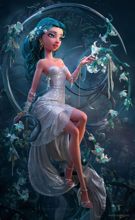 25 Beautiful Fantasy 3D Models and Character designs by Carlos Ortega