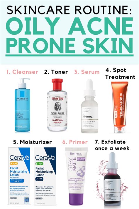 9 Best Skin Care Products for Oily Acne Prone Skin | Skin care routine ...