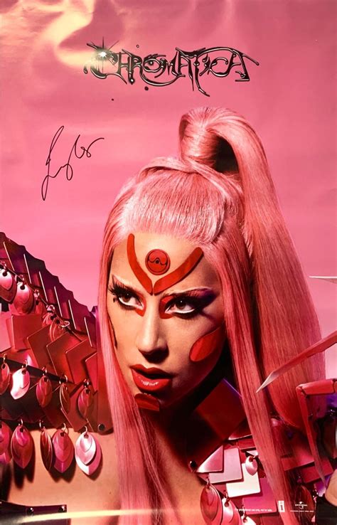 Autographed Lady Gaga Chromatica PROMO Official Poster