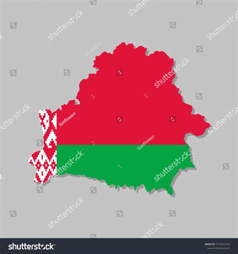 Highly Detailed Map Belarus Flag Silhouette Stock Vector (Royalty Free) 1913610742 | Shutterstock